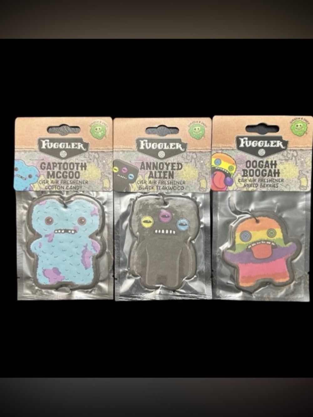 Fuggler Car Air Freshener Lot Funny Ugly Monsters Alien Oogah Boogah Berries New